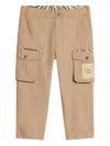 Roberto Cavalli Logo-patch Trousers In Neutrals