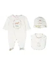 Roberto Cavalli Logo-print Babygrow Set In White