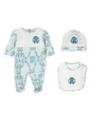 Roberto Cavalli Logo-print Babygrow Set In White