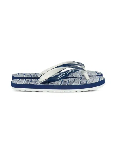 Roberto Cavalli Junior Kids' Logo-print Flip Flops
