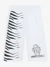 Roberto Cavalli Logo-print Shorts In White