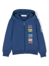 Roberto Cavalli Logo-print Zip-up Jacket In Blue