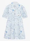Roberto Cavalli Junior Marine-print Dress In White
