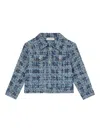 Roberto Cavalli Monogram Denim Jacket In Blue