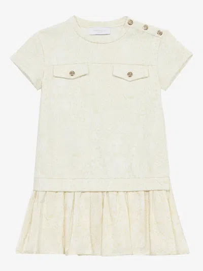 Roberto Cavalli Junior Kids' Monogram Dress In Neutrals