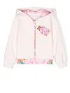 Roberto Cavalli Kapuzenjacke Mit Monogramm-stickerei In Pink