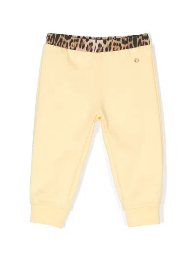 Roberto Cavalli Junior Babies' Monogram-patch Track Pants In 01000
