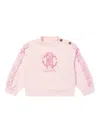 Roberto Cavalli Monogram-print Sweatshirt In Pink