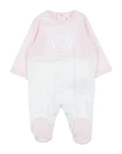 Roberto Cavalli Junior Newborn Girl Baby Jumpsuits & Overalls Pink Size 3 Cotton, Elastane