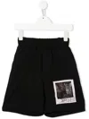 Roberto Cavalli Patch-detail Track Shorts In Black