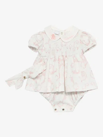Roberto Cavalli Babies' Printed Body Set In White