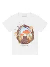 Roberto Cavalli Printed Cotton T-shirt In White