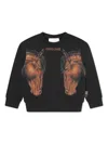Roberto Cavalli Printed Jersey Sweatshirt In Black