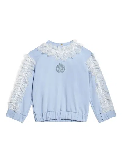 Roberto Cavalli Junior Babies' Rc Monogram Sweatshirt In Blue