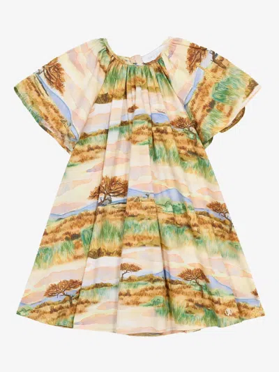 Roberto Cavalli Junior Kids' Safari-print Dress In 中性色