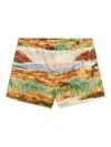 Roberto Cavalli Safari Print Shorts In Brown