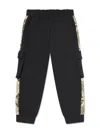 Roberto Cavalli Side-stripe Cargo Track Pants In Black