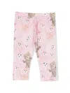 Roberto Cavalli Teddy Bear-print Cotton Leggings In Pink