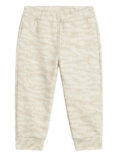 Roberto Cavalli Babies' Tiger-print Track Pants In Neutrals
