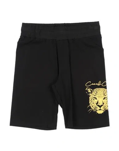 Roberto Cavalli Junior Babies'  Toddler Boy Shorts & Bermuda Shorts Black Size 4 Cotton, Elastane