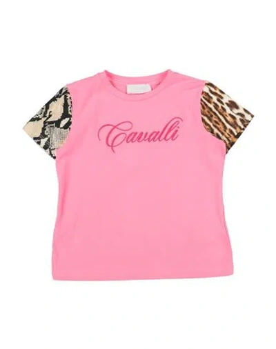 Roberto Cavalli Babies'  Junior Toddler Girl T-shirt Pink Size 4 Cotton, Elastane In Multi