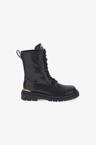 Roberto Cavalli Just Cavalli Combat Boots In Black