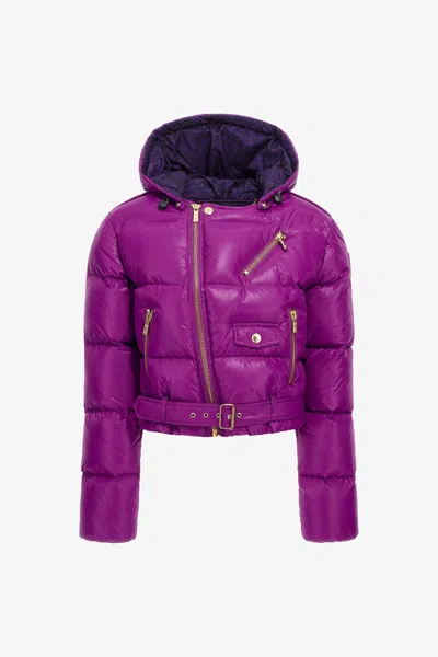Roberto Cavalli Just Cavalli Down Jacket In Purple