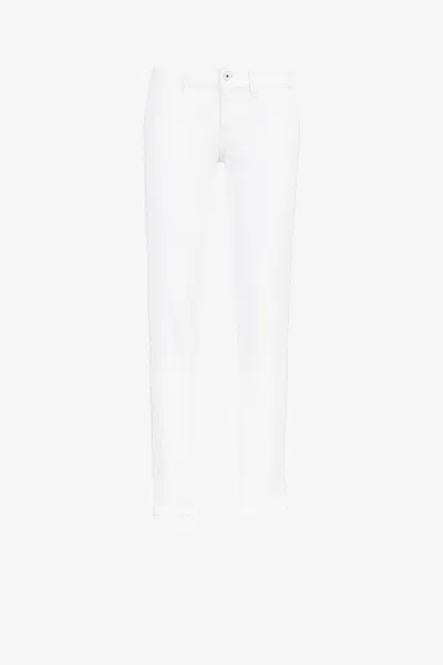 Roberto Cavalli Just Cavalli Lace Side Stripe Jeans In White