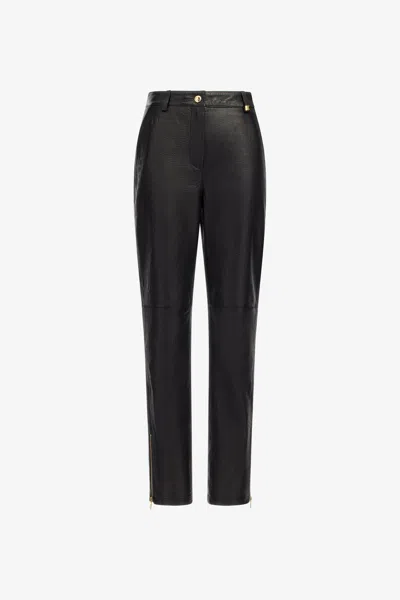 Roberto Cavalli Just Cavalli Leather Pants In Black