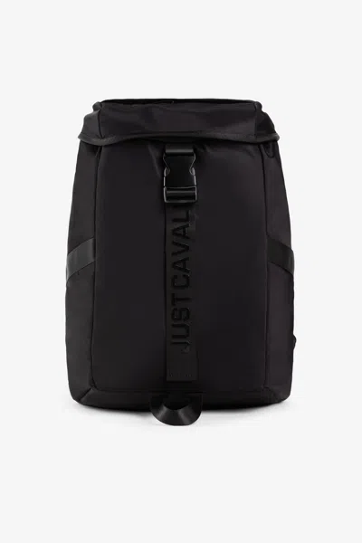 Roberto Cavalli Just Cavalli Rucksack Mit Logo-applikation In Black