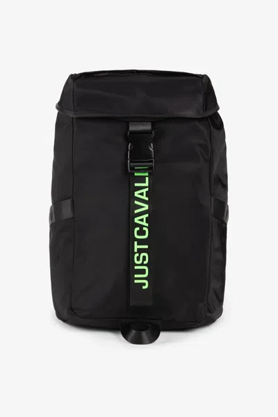 Roberto Cavalli Just Cavalli Logo-print Backpack In Black