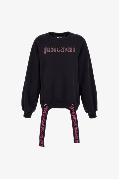 Roberto Cavalli Just Cavalli Logo Sweatshirt In Black