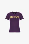 Roberto Cavalli Just Cavalli Logo T-shirt In Purple