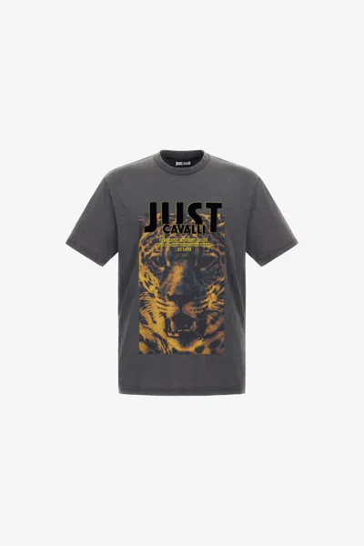 Roberto Cavalli Just Cavalli T-shirt In Dark Gray