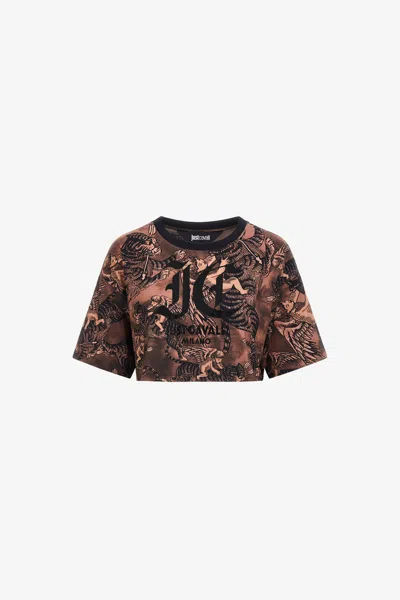 Roberto Cavalli Just Cavalli T-shirt In Brown