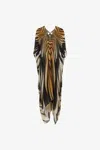 ROBERTO CAVALLI KAFTAN MIT RAY OF GOLD-DRUCK