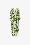 Roberto Cavalli Kaftano Lemon Print In Ivory