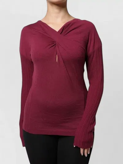 Roberto Cavalli Keyhole Knit Sweater Twist Neckline