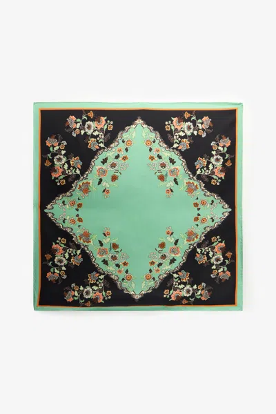 Roberto Cavalli Kimono Print Scarf In Green