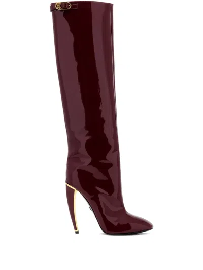 Roberto Cavalli Knee-high Boots In Purple