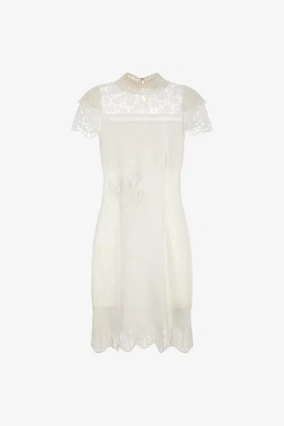 Roberto Cavalli Knit Dress In White