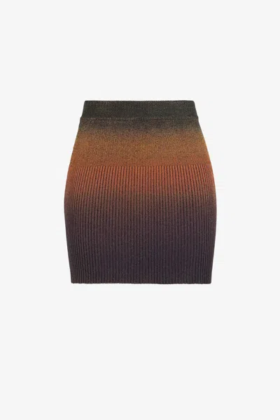 Roberto Cavalli Knit Mini Skirt In Multicolor