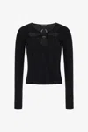 Roberto Cavalli Cut-out Knit Top In Black