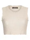 Roberto Cavalli Elfenbeinfarbenes Strickoberteil Mit Struktur In Neutrals