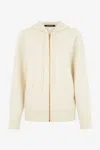 Roberto Cavalli Knitted Zip-up Sweatshirt In Ivory