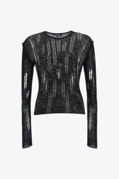 Roberto Cavalli Knitwear With Long Sleeve In Black