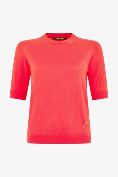Roberto Cavalli Coral Sweater In Red