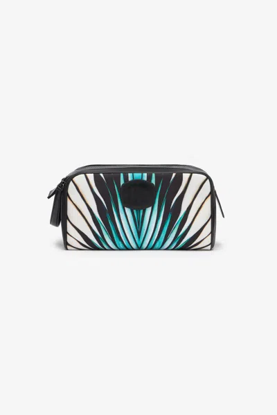 Roberto Cavalli Ray Of Sea Print Cosmetic Case In Black
