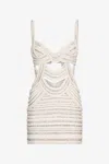 Roberto Cavalli Kurzes Kleid Mit Wall-print In Ivory