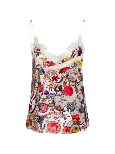 Roberto Cavalli Lace Floral Blouse In White